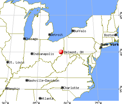 Belmont, Ohio map