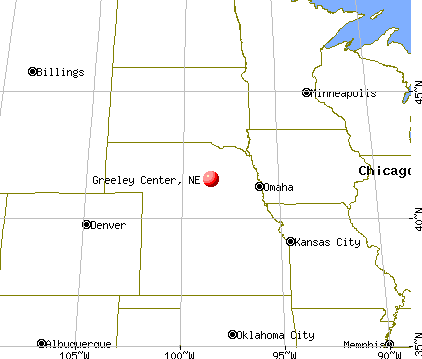Greeley Center, Nebraska map