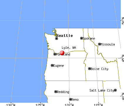 Lyle, Washington map