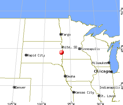 White, South Dakota map