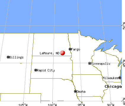 LaMoure, North Dakota map