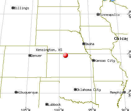 Kensington, Kansas map