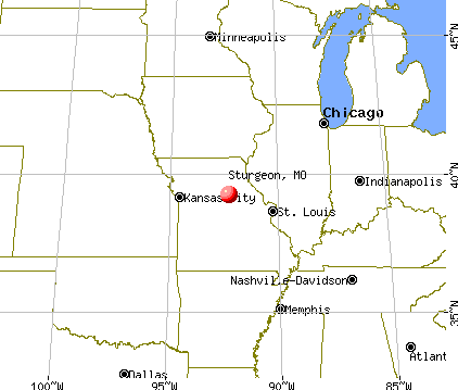 Sturgeon, Missouri map