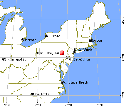 Deer Lake, Pennsylvania map