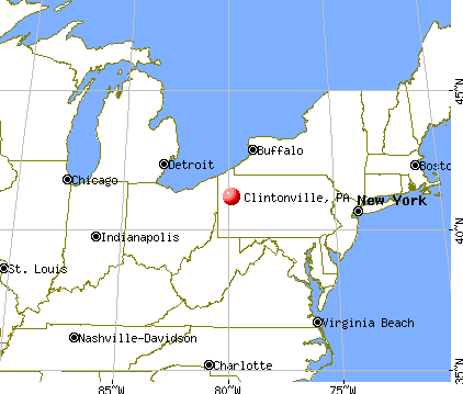 Clintonville, Pennsylvania map
