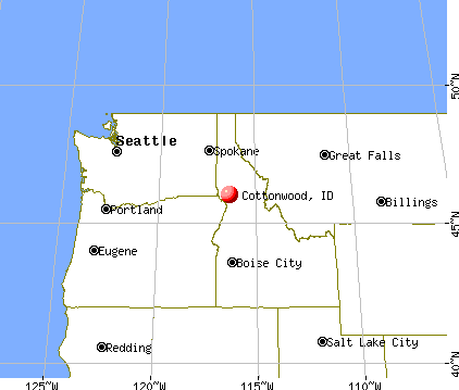 Cottonwood, Idaho map