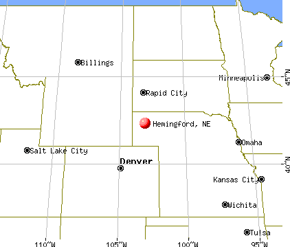 Hemingford, Nebraska map