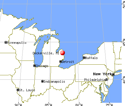 Deckerville, Michigan map