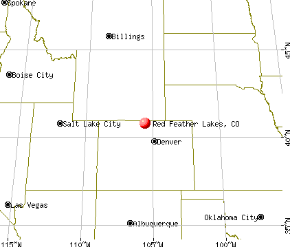 Red Feather Lakes, Colorado map