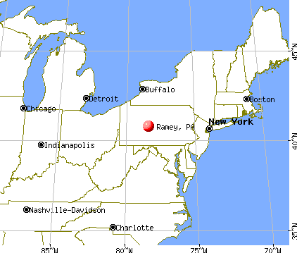 Ramey, Pennsylvania map