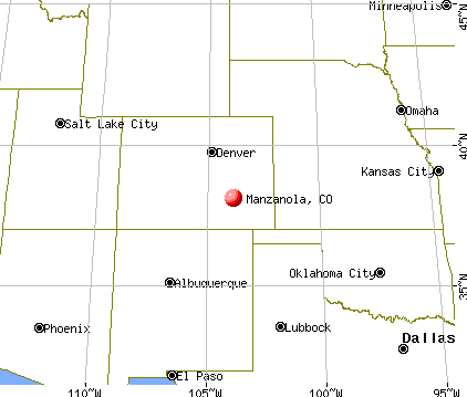 Manzanola, Colorado map