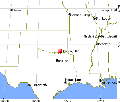 Caddo, Oklahoma map