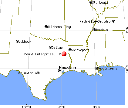 Mount Enterprise, Texas map