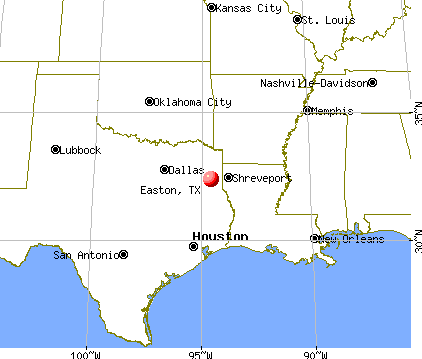 Easton, Texas map