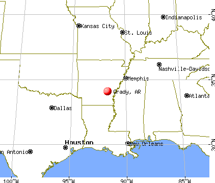 Grady, Arkansas map