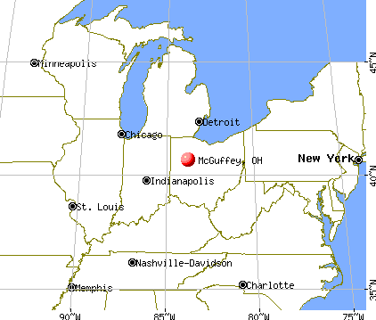 McGuffey, Ohio map
