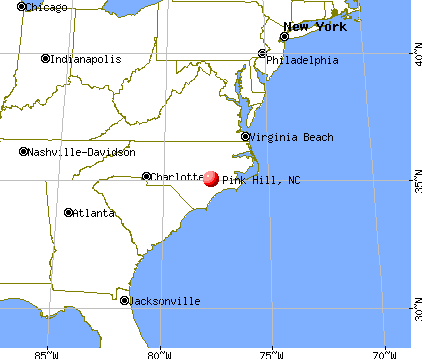 Pink Hill, North Carolina map