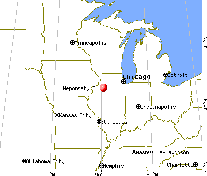 Neponset, Illinois map