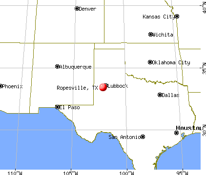 Ropesville, Texas map