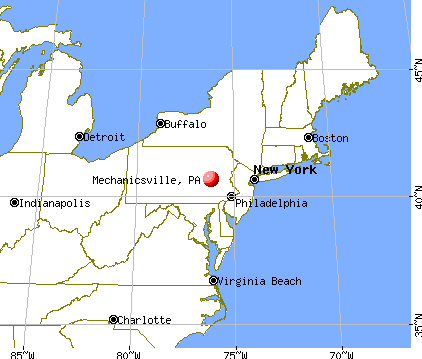 Mechanicsville, Pennsylvania map