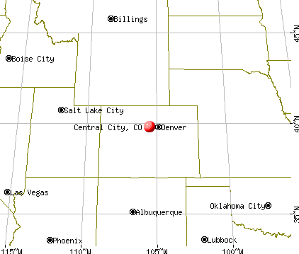 Central City, Colorado map