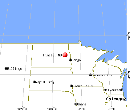 Finley, North Dakota map