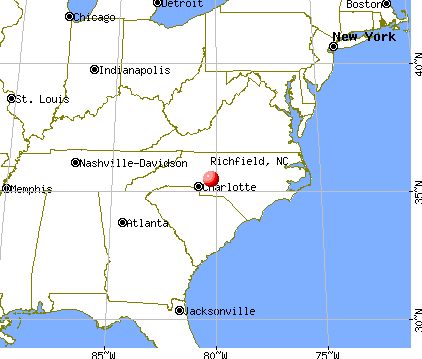 Richfield, North Carolina map