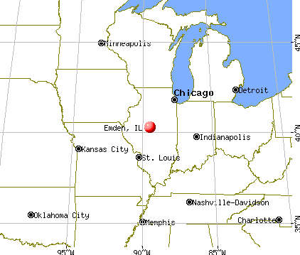 Emden, Illinois map