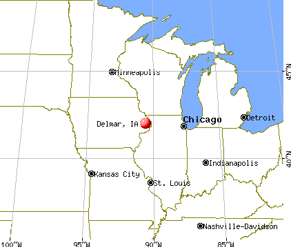 Delmar, Iowa map