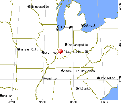 Plainville, Indiana map