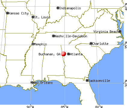 Buchanan, Georgia map