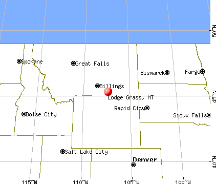 Lodge Grass, Montana map