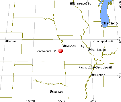 Richmond, Kansas map