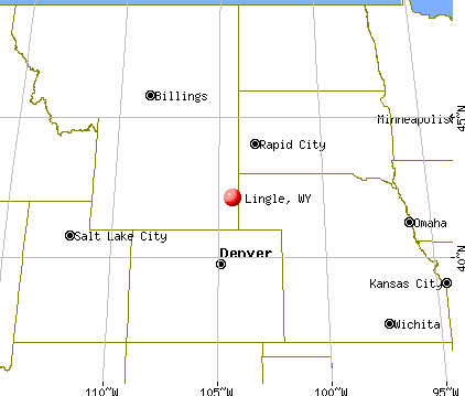 Lingle, Wyoming map