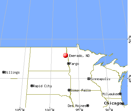 Emerado, North Dakota map