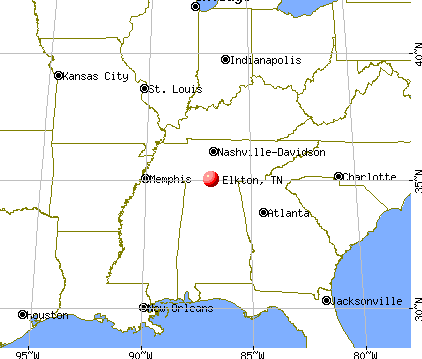 Elkton, Tennessee map