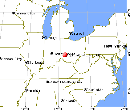 Spring Valley, Ohio map