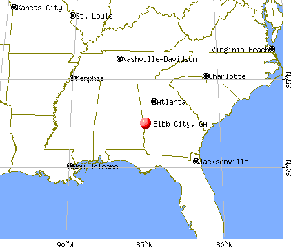 Bibb City, Georgia map