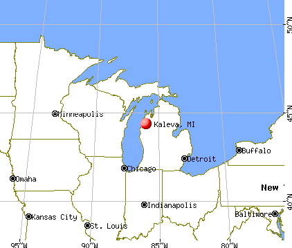 Kaleva, Michigan map