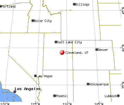 Cleveland, Utah map