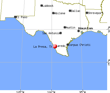 La Presa, Texas map