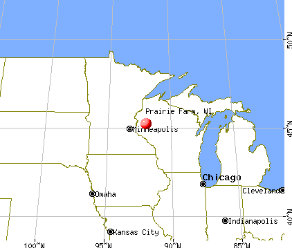 Prairie Farm, Wisconsin map