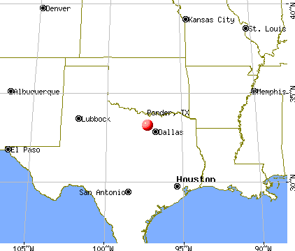 Ponder, Texas map