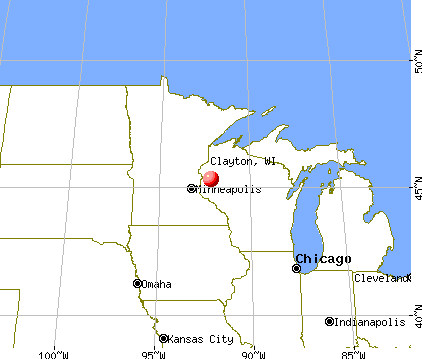 Clayton, Wisconsin map