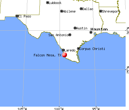 Falcon Mesa, Texas map
