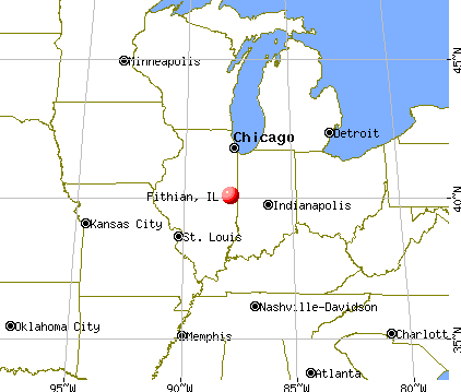 Fithian, Illinois map