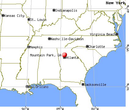 Mountain Park, Georgia map