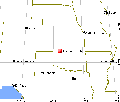 Waynoka, Oklahoma map