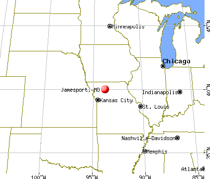 Jamesport, Missouri map