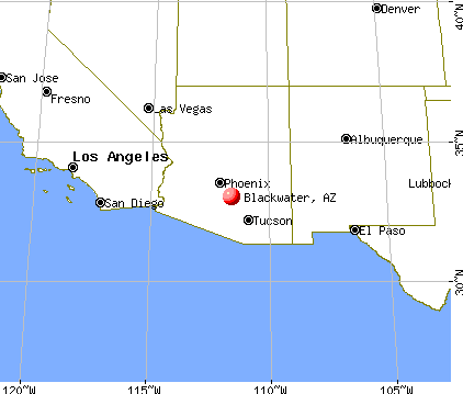 Blackwater, Arizona map